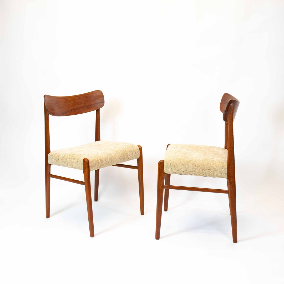 4 Stk. Teak Stühle von Glyngøre Stolefabrik,  2 Stühle arrangiert