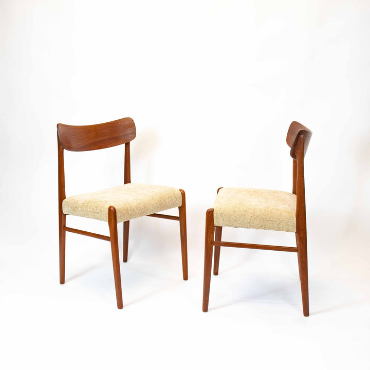 4 Stk. Teak Stühle von Glyngøre Stolefabrik,  2 Stühle arrangiert