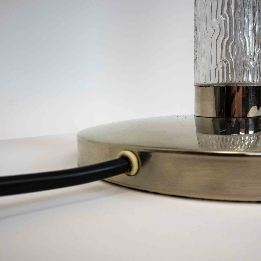 Große Tischlampe im Stil von Richard Essig, Detail Kabel