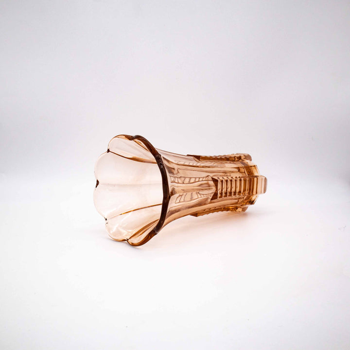 Art Déco Vase aus Rosalinglas