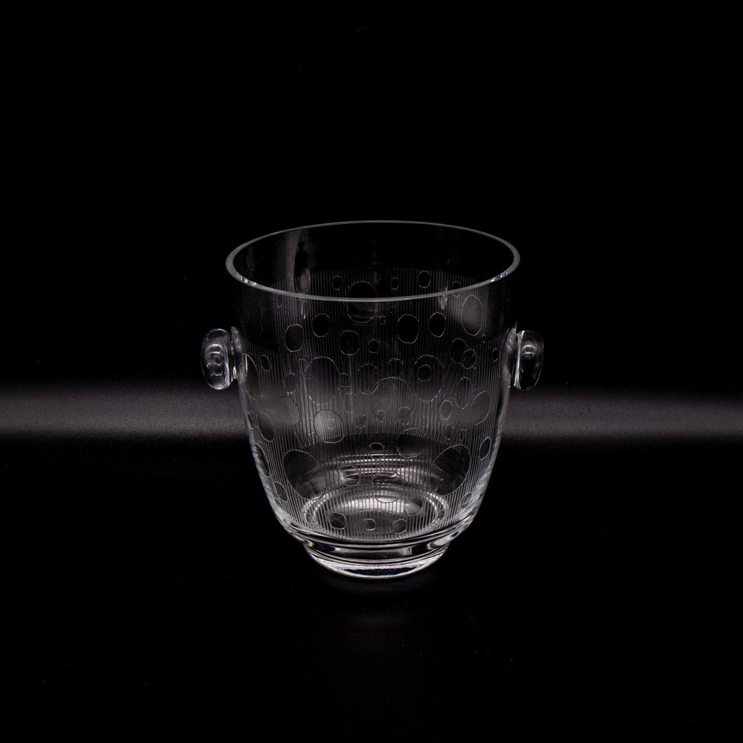 Eiswürfelbehälter aus Glas mit Gravur, Rückseite