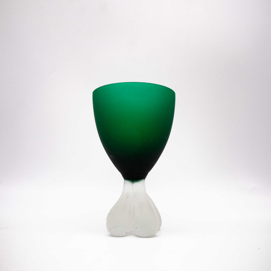 Satinierte Murano Trinkkelche aus Glas von AVEM, Einzelansicht Rückseite