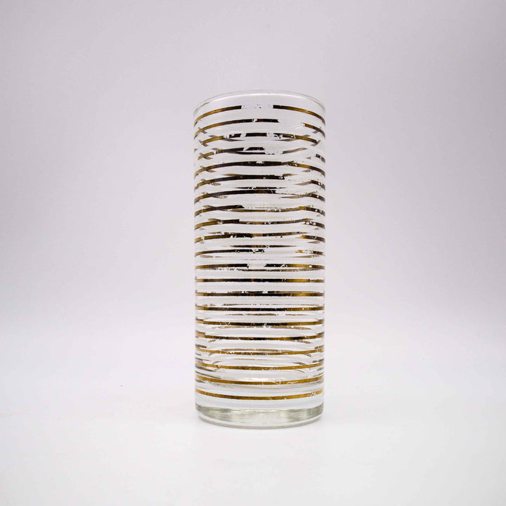 6er Set Gestreifte Mid Century Longdrink Gläser, Detailansicht