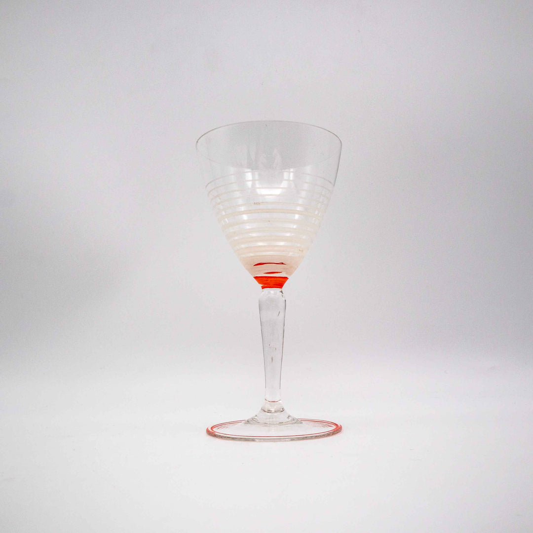 Gestreifte Mid Century Weingläser, Einzelansicht