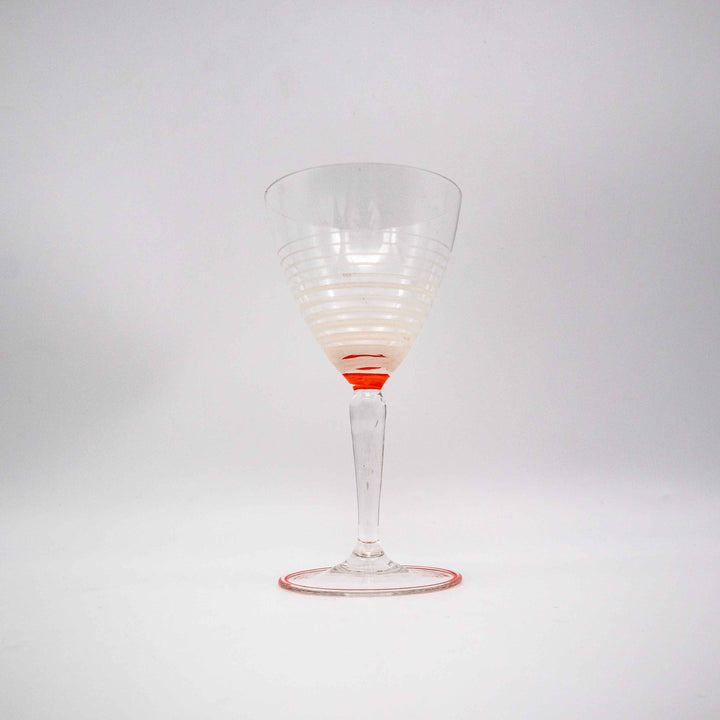 Gestreifte Mid Century Weingläser, Einzelansicht