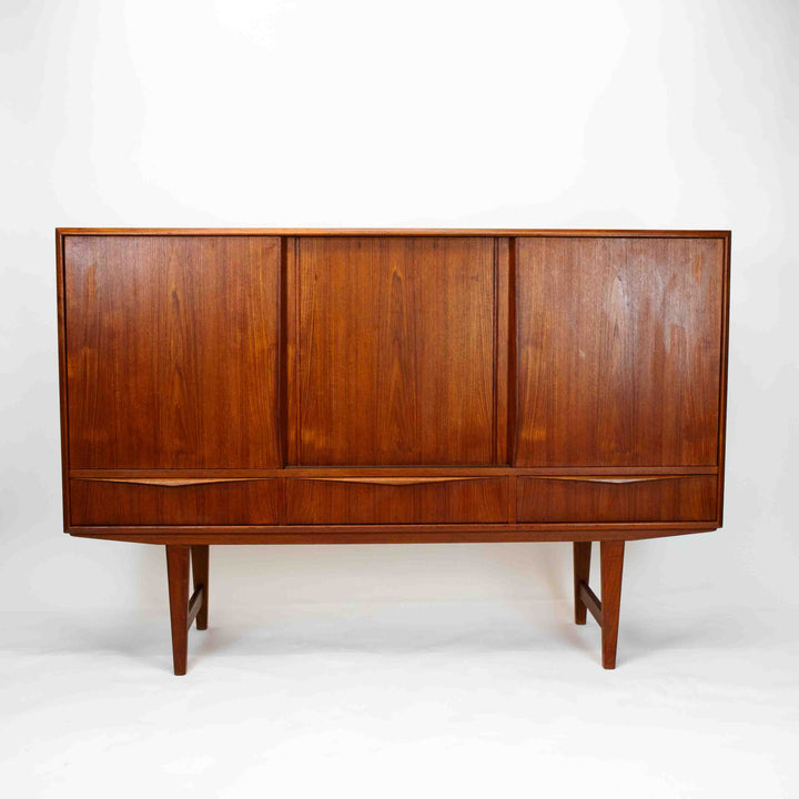 Dänisches Teak Highboard von E.W. Bach für Sejling Skabe, Vorderseite