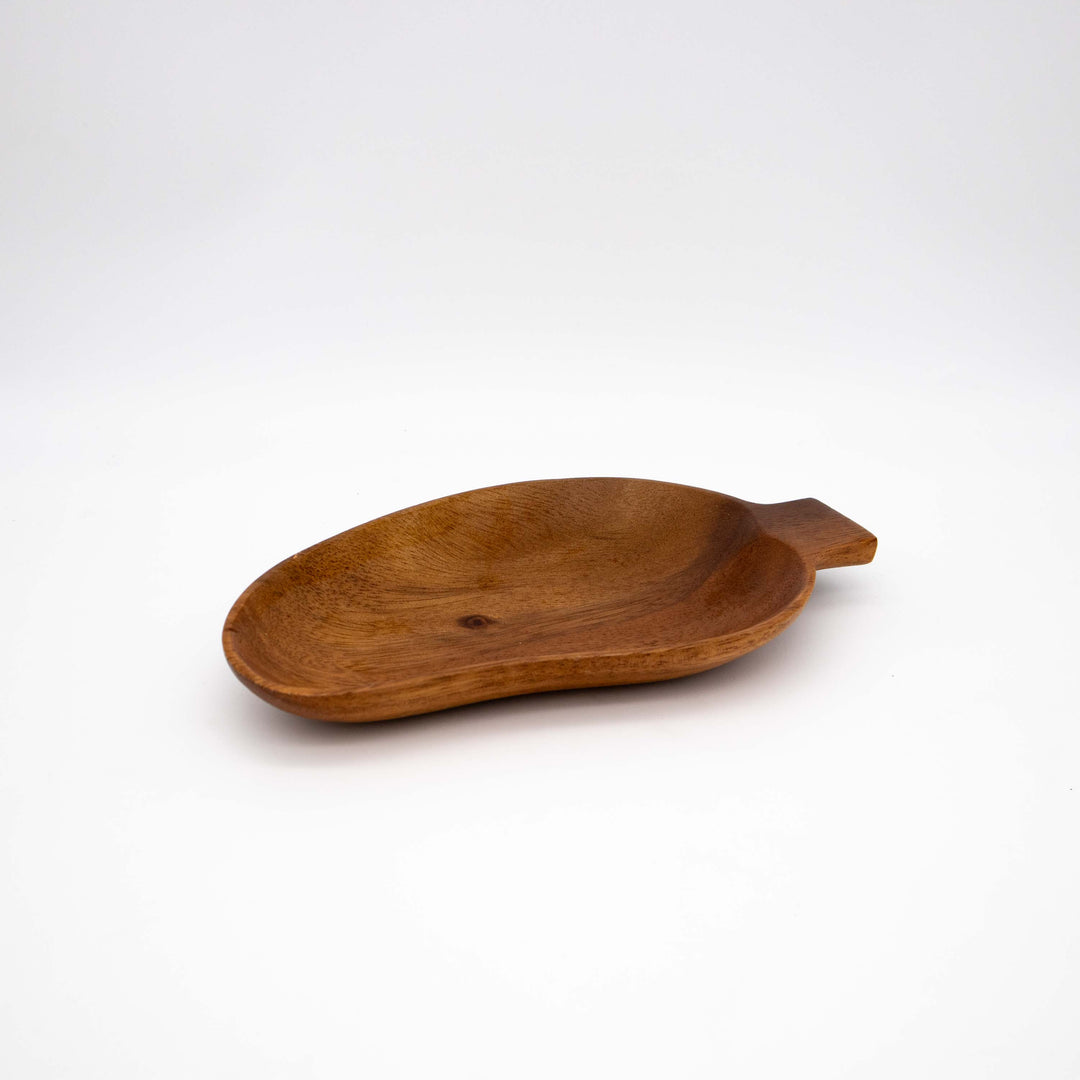 Teak Schale in Mangoform