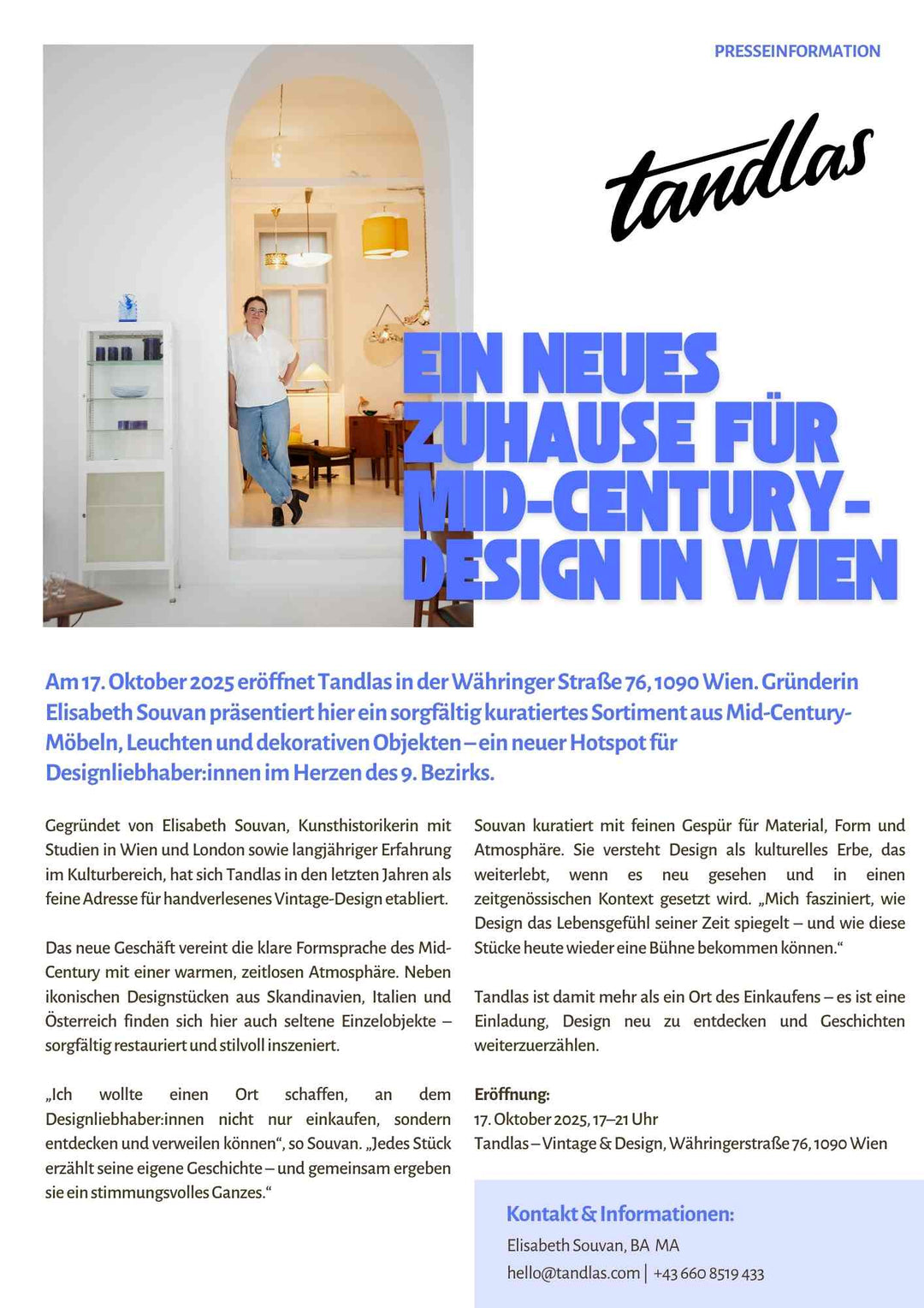 Pressetext Neueröffnung Tandlas Store