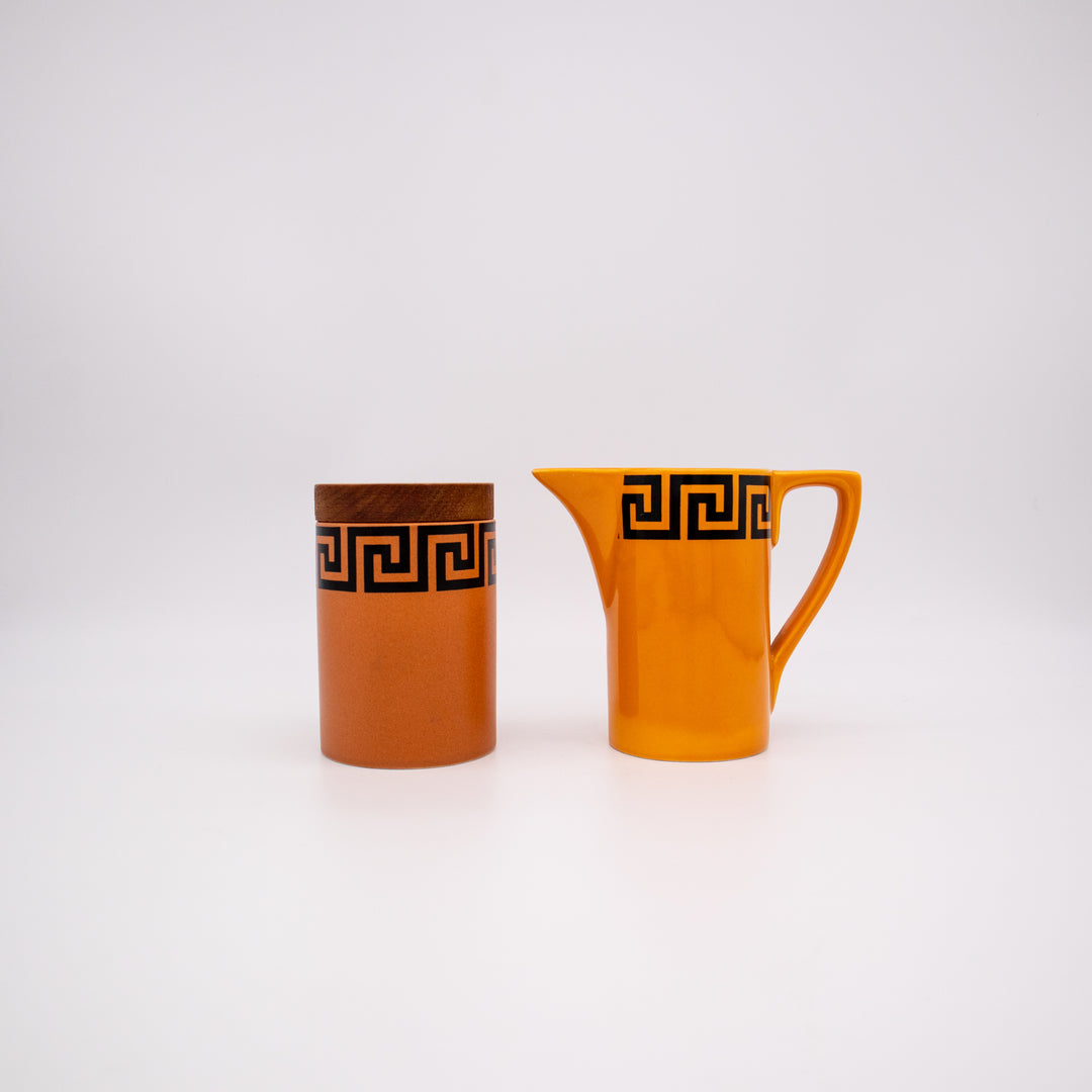 Milchkännchen & Zuckerdose Set von Portmeirion Pottery, Seitenansicht links