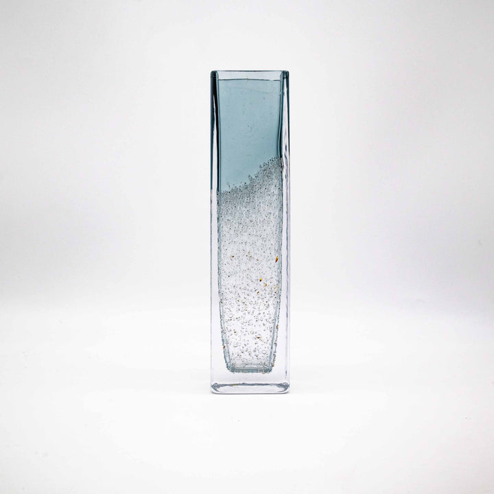 Vintage Blockvase mit Luftblasen Dekor, Vorderseite
