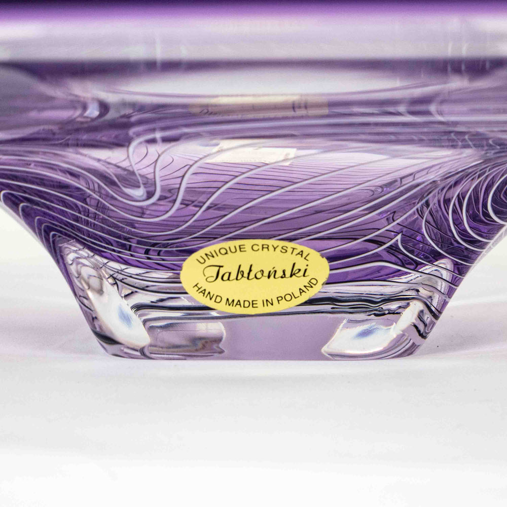 Vintage Große Neodymium Glas Schale von Adam Jablonski, Detailansicht