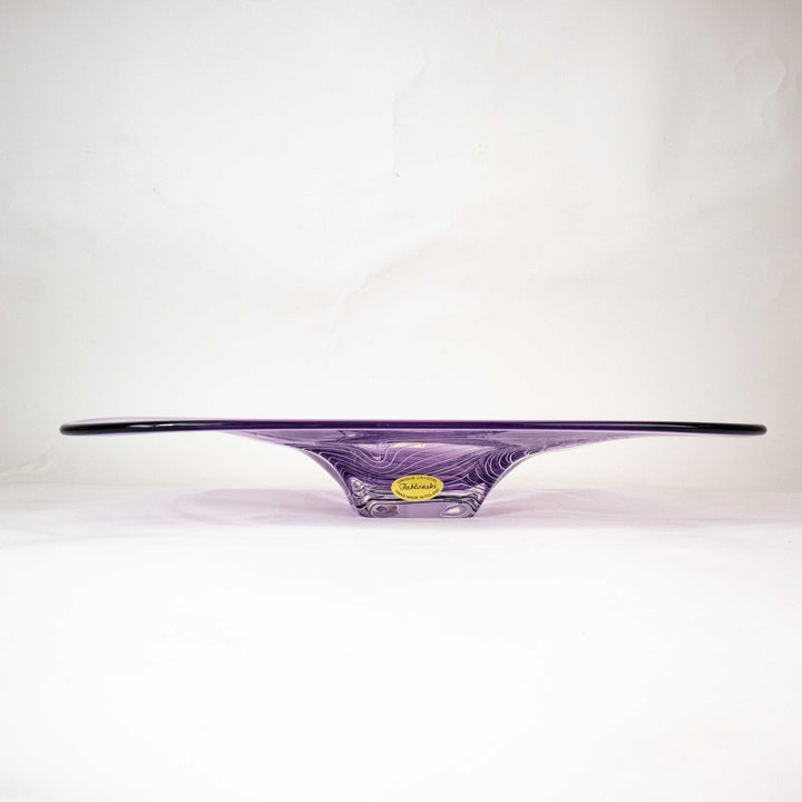 Vintage Große Neodymium Glas Schale von Adam Jablonski, Vorderseite