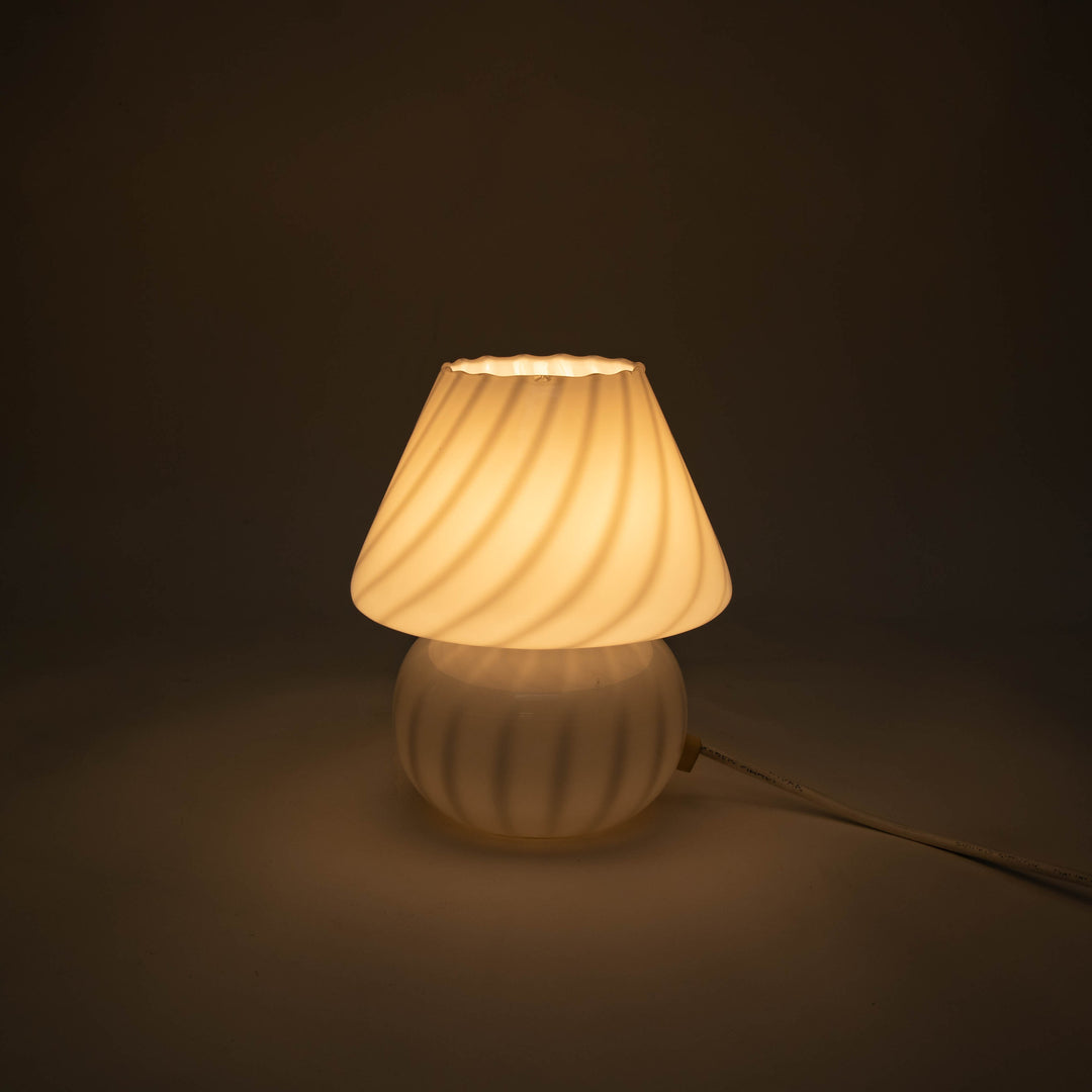 Vintage Murano Mushroom Lampe, angeschaltet