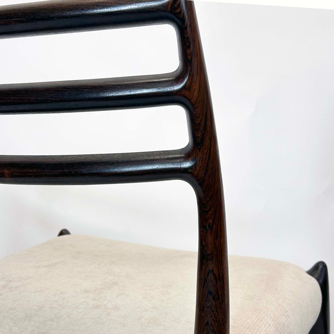 Vintage Palisander Sesselpaar von Niels Otto Møller Modell 78, Detailansicht Lehne
