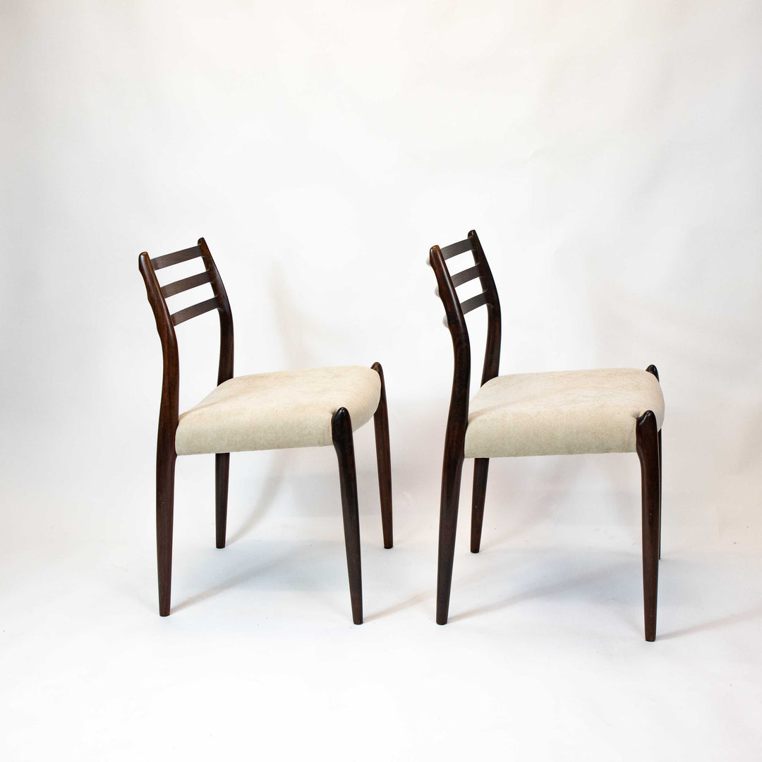 Vintage Palisander Sesselpaar von Niels Otto Møller Modell 78, Seitenansicht rechts