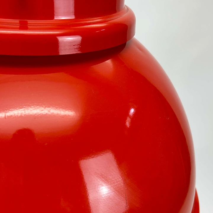 Vintage Rote industrial Lampe von Roberto Menghi für Fontana Arte; Detailansicht 1