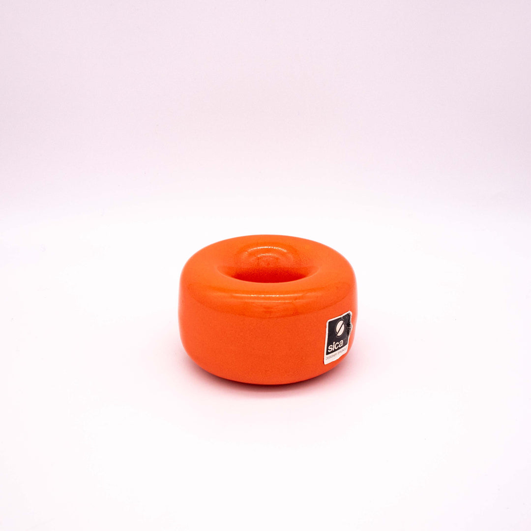 Vintage Space Age Aschenbecher "Donut" von Pino Spagnolo für Sicart, leicht schräg stehend von oben