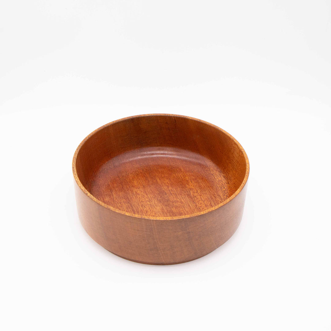 Vintage Teak Salatschuessel leicht schraeg von oben