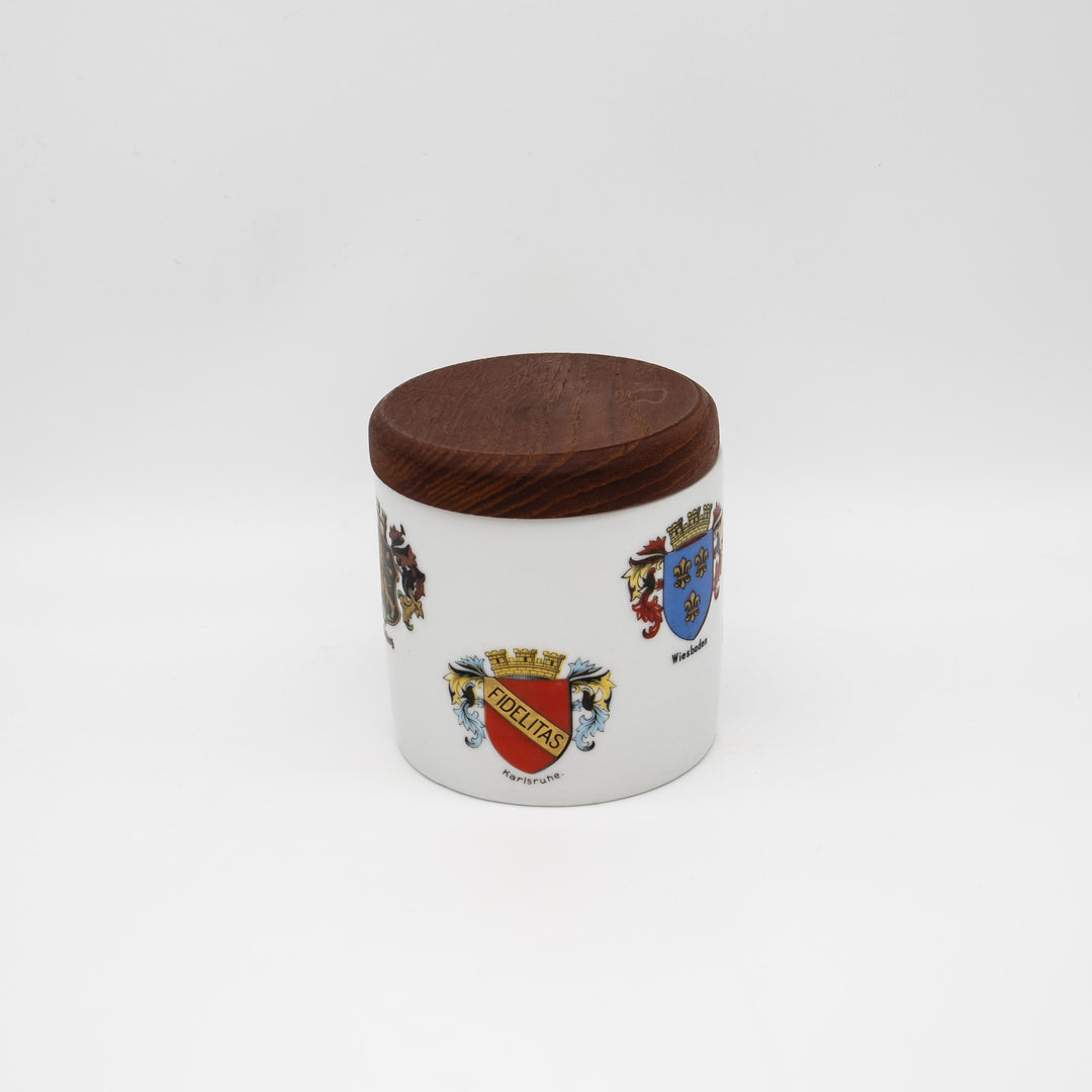 Tabakdose mit Wappen, Seitenansicht links