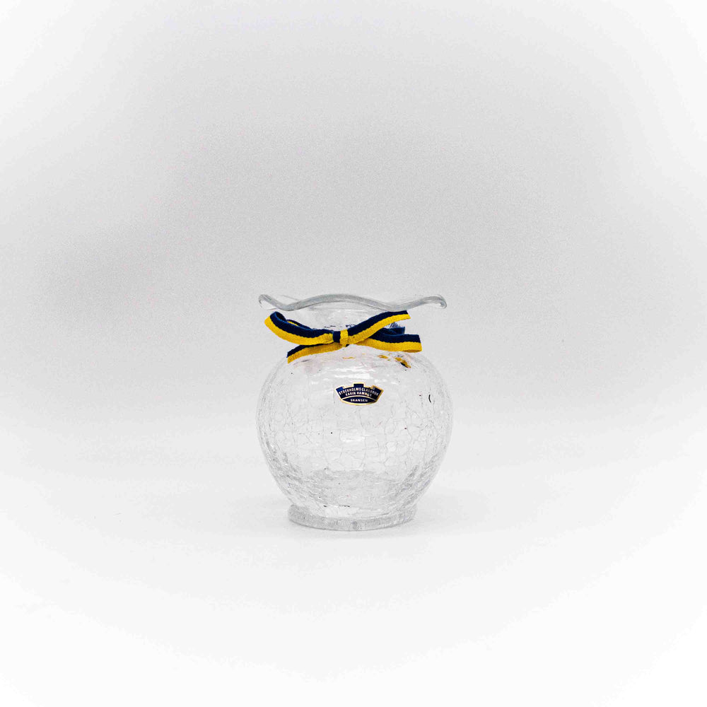 Craquelé Glas Vase von Stockholms Glassbruk, Vorderseite