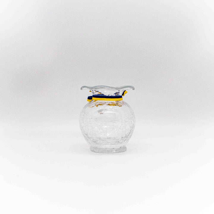 Craquelé Glas Vase von Stockholms Glassbruk, Rückseite