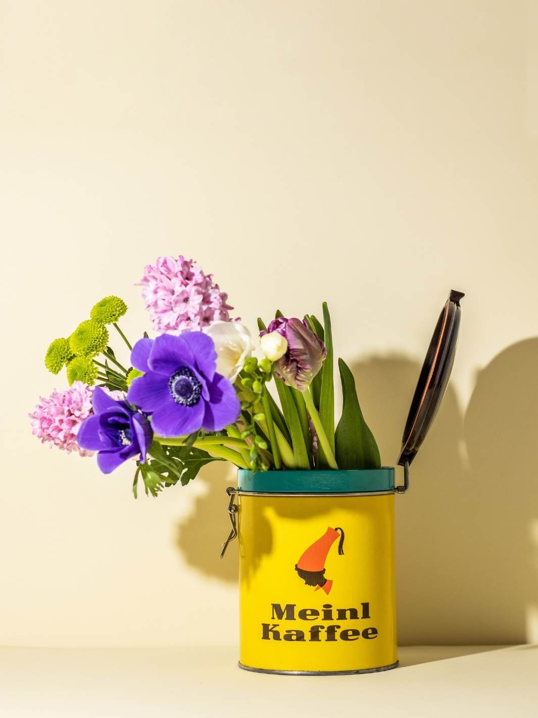 Vintage Meinl Kaffee Dose mit Blumen