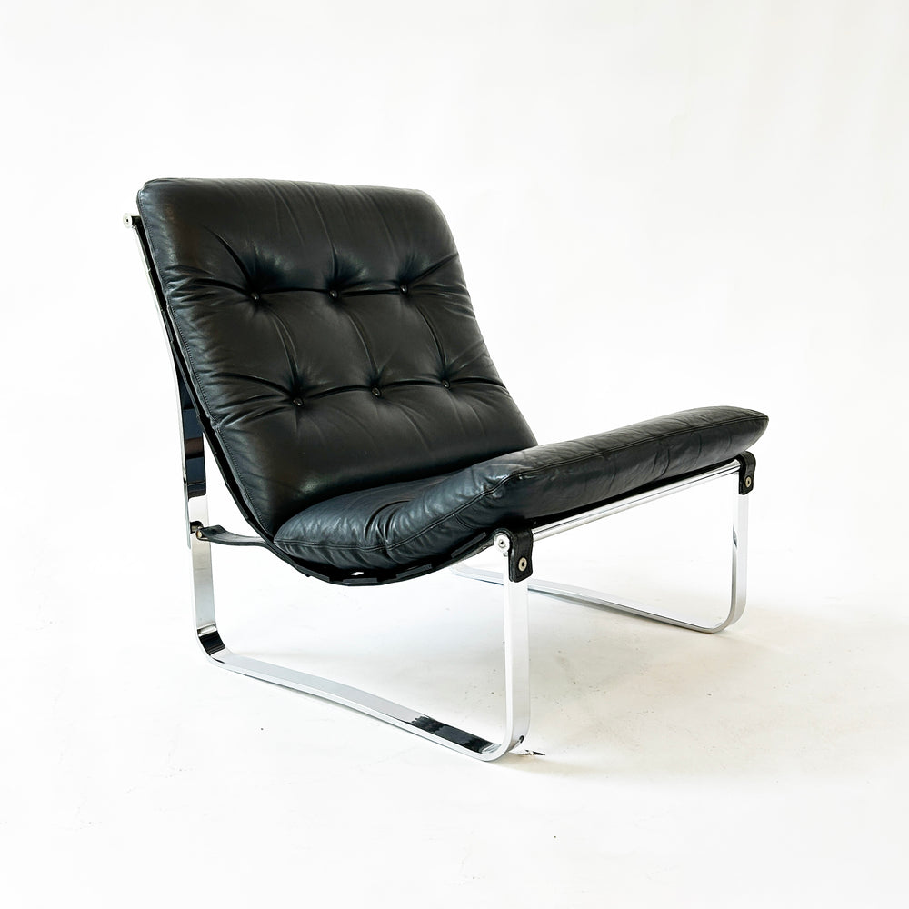 2 Stück "Spring" Lounge Chairs von Ingmar Relling für Westnofa, Einzelansicht leicht schräg stehend