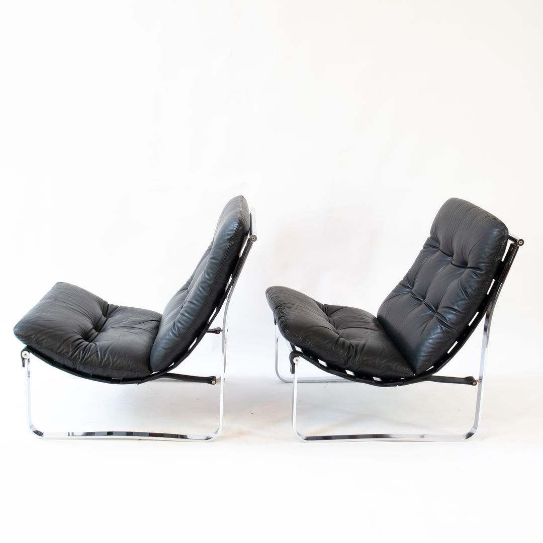 2 Stück "Spring" Lounge Chairs von Ingmar Relling für Westnofa, Seitenansicht links