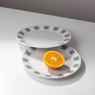 Lilien Porzellan Speiseteller Set Menuett mit Orange