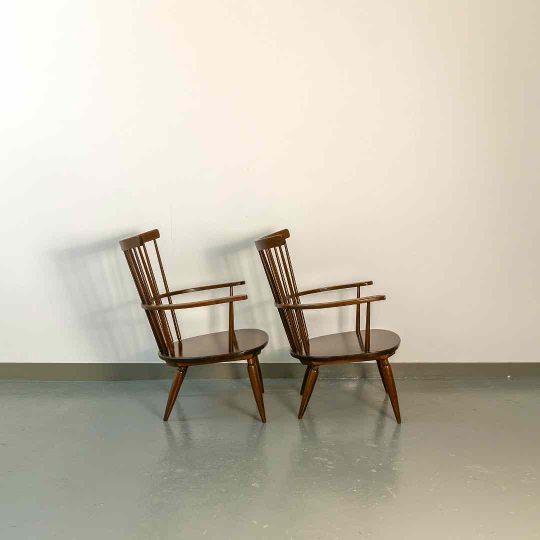 2er Set Armlehnstuhl von Franz Schuster für Wiesner-Hager, Seitenansicht links