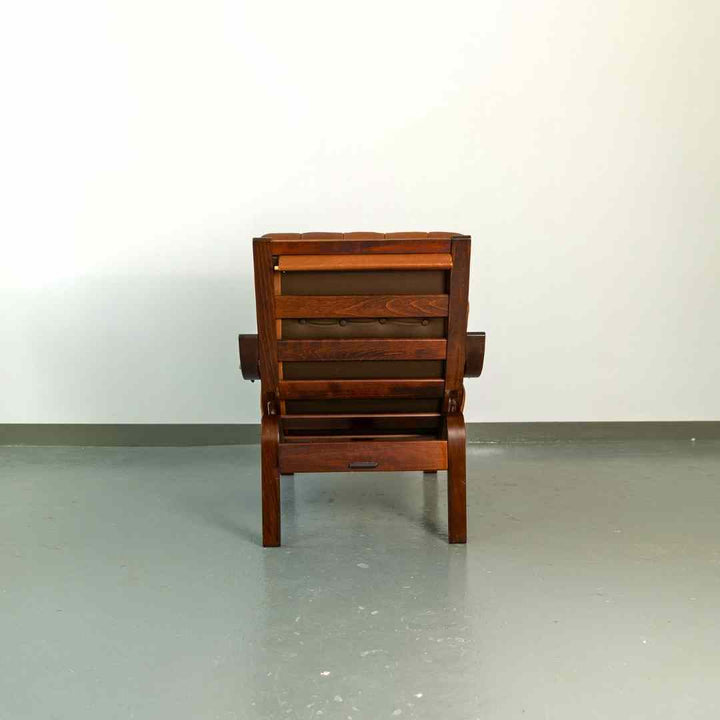 Orbit Lounge Sessel und Hocker von Ingmar Relling, Rückseite
