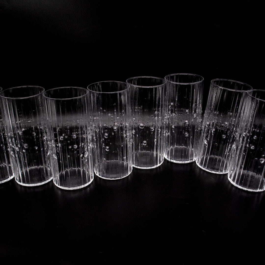 8er Set Tumbler Gläser Mesi von Tapio Wirkkala für Iittala, arrangiert