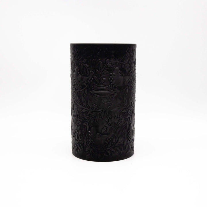 Schwarze Porzellan Vase von Bjorn Wiinblad für Rosenthal Studio Line,  Seitenansicht rechts