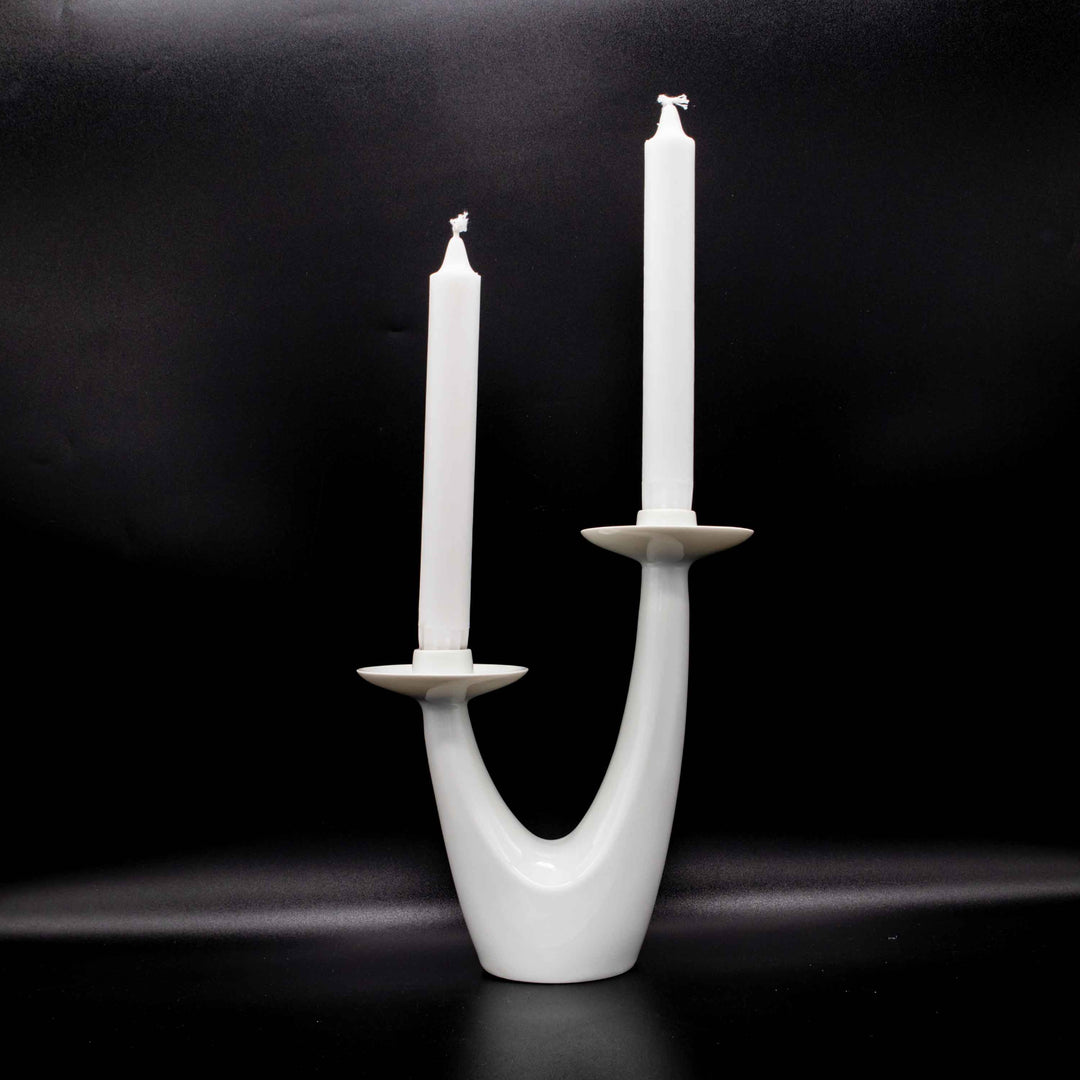 Kerzenständer von Ursula Klasmann für Augarten Wien, mit Kerzen