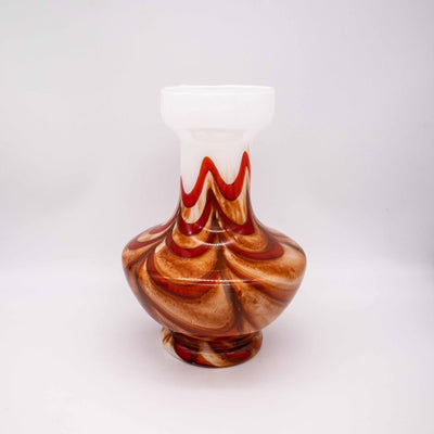 Braun-Rote Opalin Vase, Rückseite