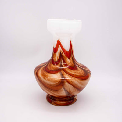 Braun-Rote Opalin Vase, Seitenansicht rechts