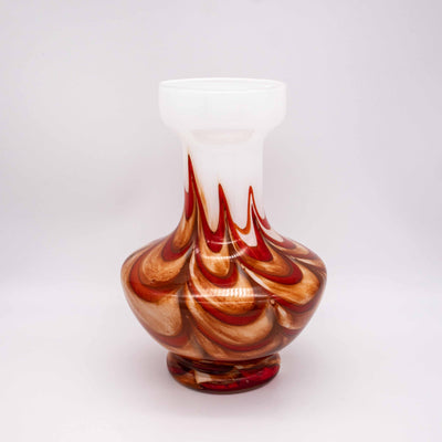 Braun-Rote Opalin Vase, Vorderseite