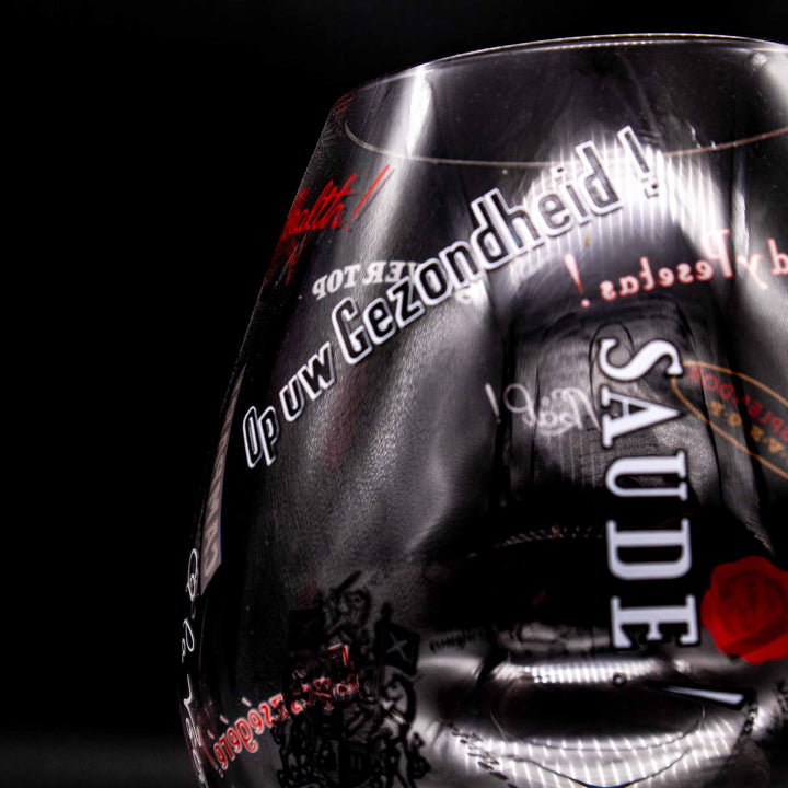 Bowle Glaskrug Riedel, Detailansicht Sprüche 1