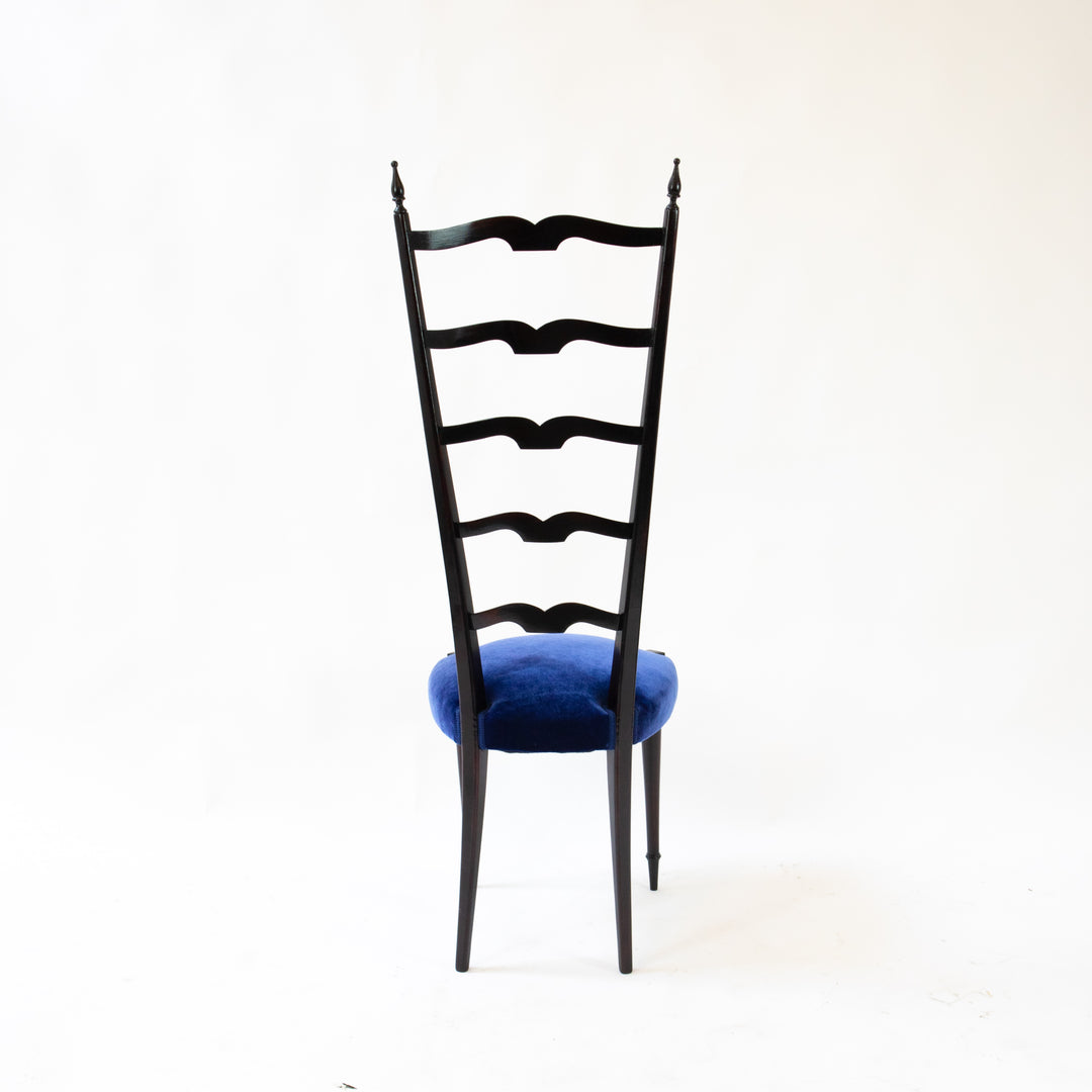 Chiavari Stuhl mit hoher Rückenlehne von Paolo Buffa, Rückseite