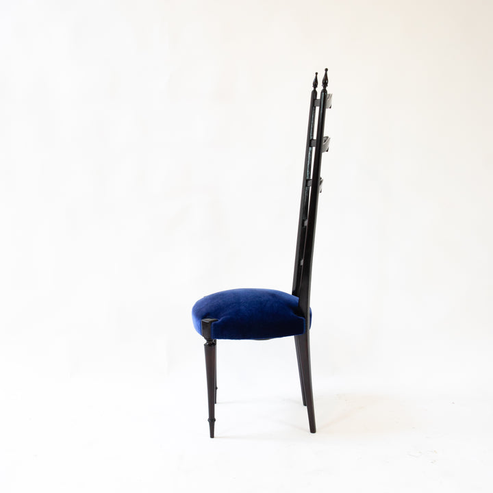 Chiavari Stuhl mit hoher Rückenlehne von Paolo Buffa, Seitenansicht links