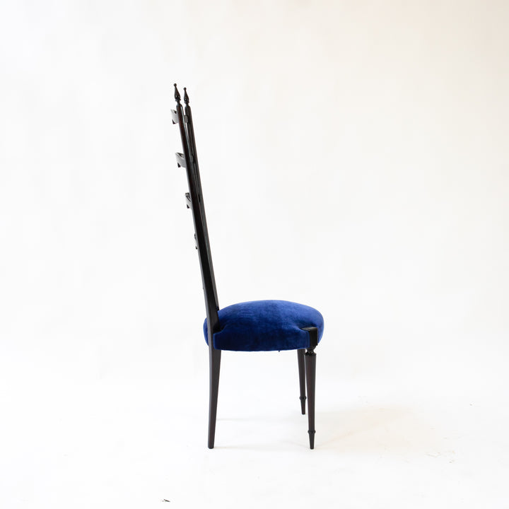 Chiavari Stuhl mit hoher Rückenlehne von Paolo Buffa, Seitenansicht rechts