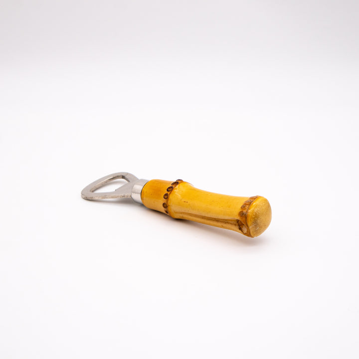 Flaschenöffner mit Bambusgriff, Seitenansicht