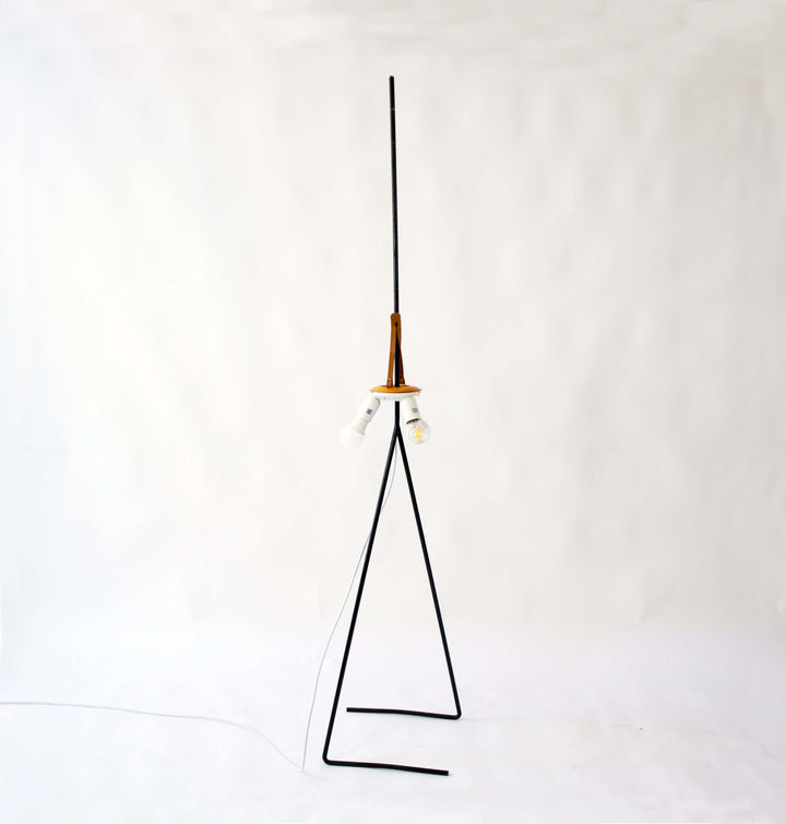 Fliegenbein Stehlampe von Kalmar, 1950er, Aufhängung ohne Lampenschirm