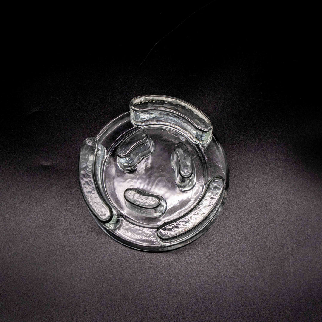 Glas Teelichthalter aus den 1970er Jahren, Vogelperspektive