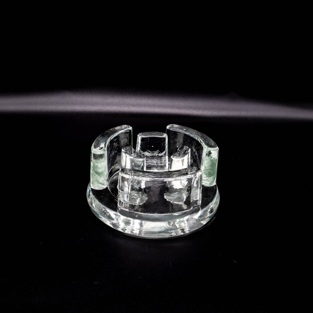 Glas Teelichthalter aus den 1970er Jahren, Vorderseite
