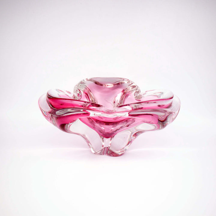 Große Glasschale von Josef Hospodka für Chribska Glas, Rückseite