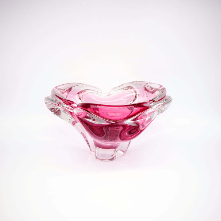 Große Glasschale von Josef Hospodka für Chribska Glas, Seitenansicht links