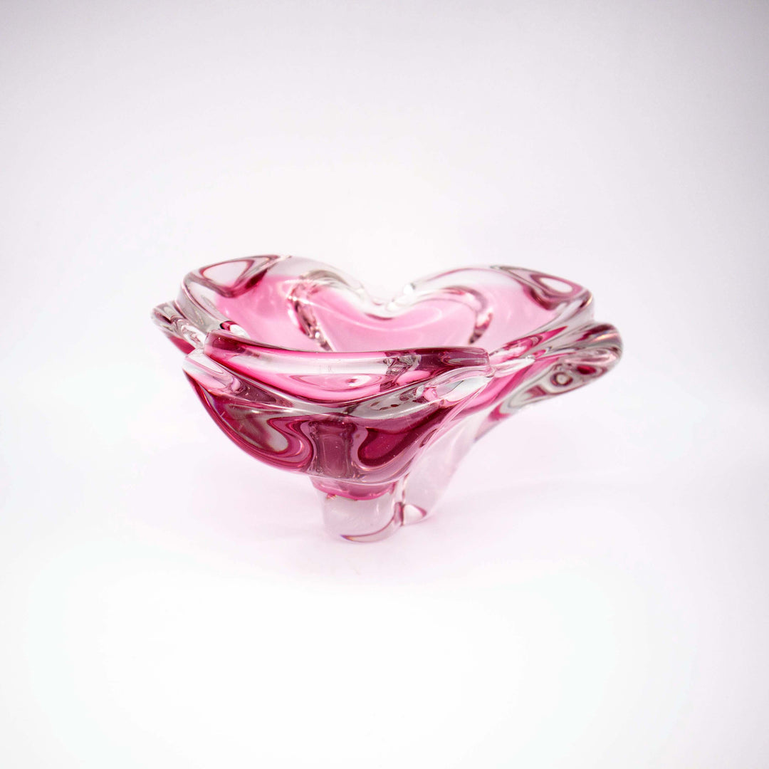 Große Glasschale von Josef Hospodka für Chribska Glas, Seitenansicht rechts