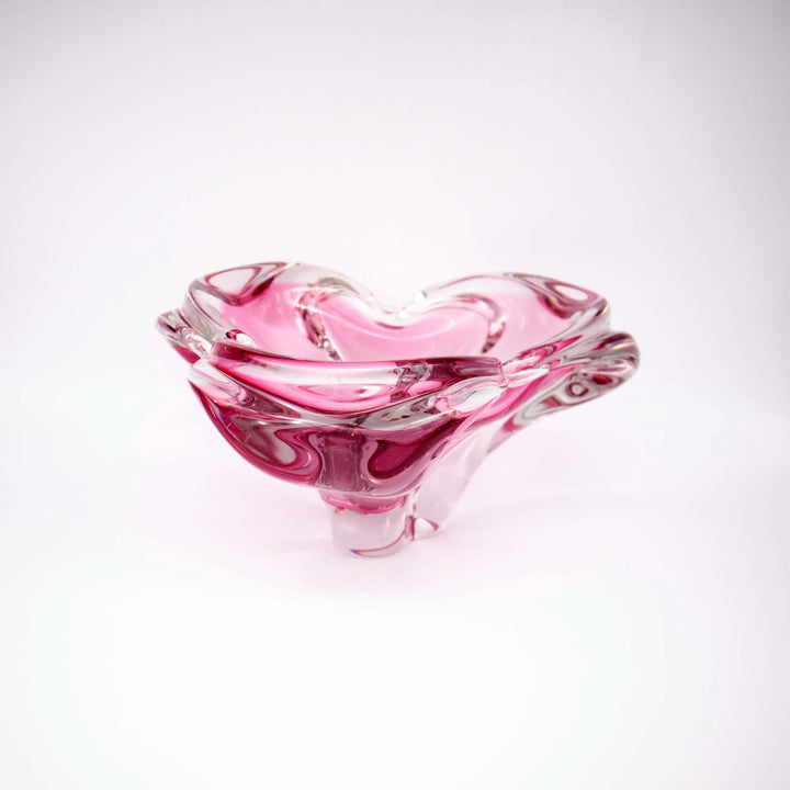 Große Glasschale von Josef Hospodka für Chribska Glas, Seitenansicht rechts