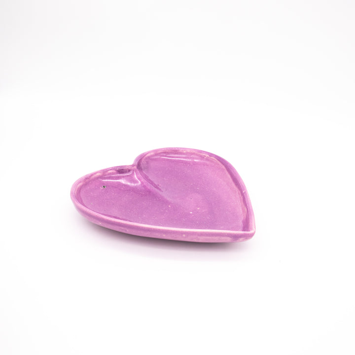Handgefertigte Schale in Herzform, Rosa